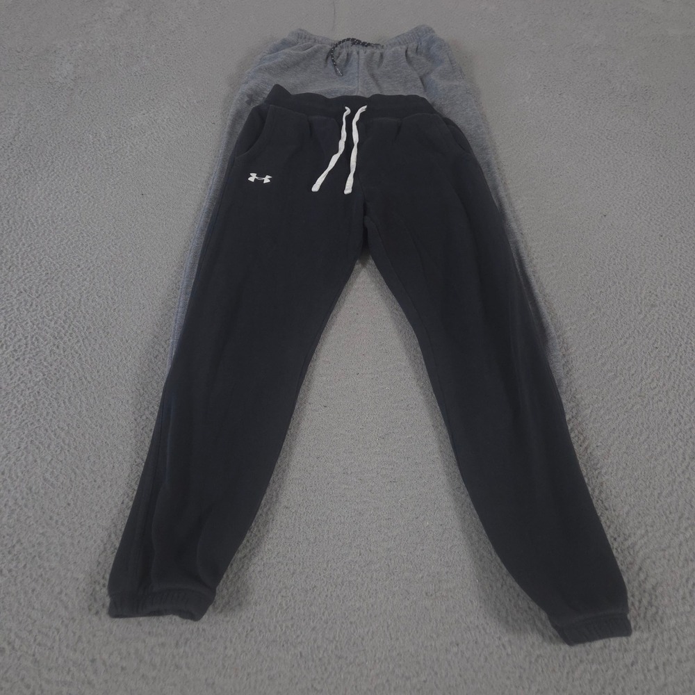 LOT OF 2 Under Armour Sweatpants Kids M Multi Rival Fleece Team Hustle Joggers